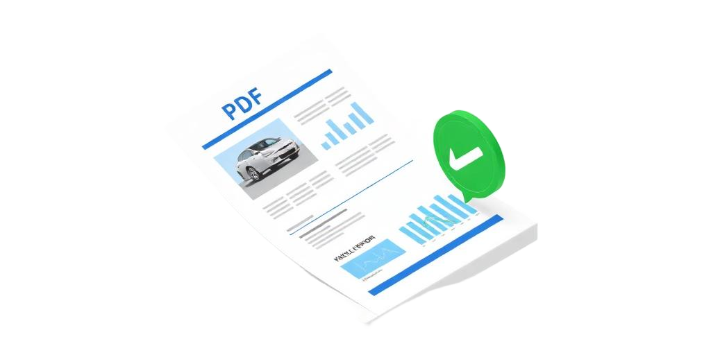 Vehicle history PDF report with charts